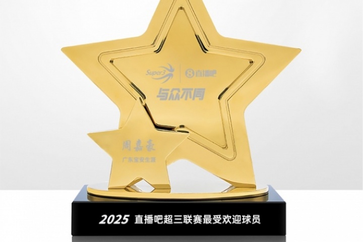 2025直播吧 x 超三联赛『最受欢迎球员』周嘉豪成功当选🎉🎉