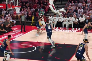 这操作有点离谱了🤣网友2K模拟杨瀚森各种逆天暴扣打爆约基奇