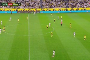 半场补时奥亚尔小角度破门，吉达联合再下一城